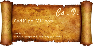Csépe Vilmos névjegykártya