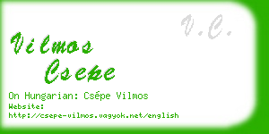 vilmos csepe business card
