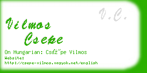 vilmos csepe business card